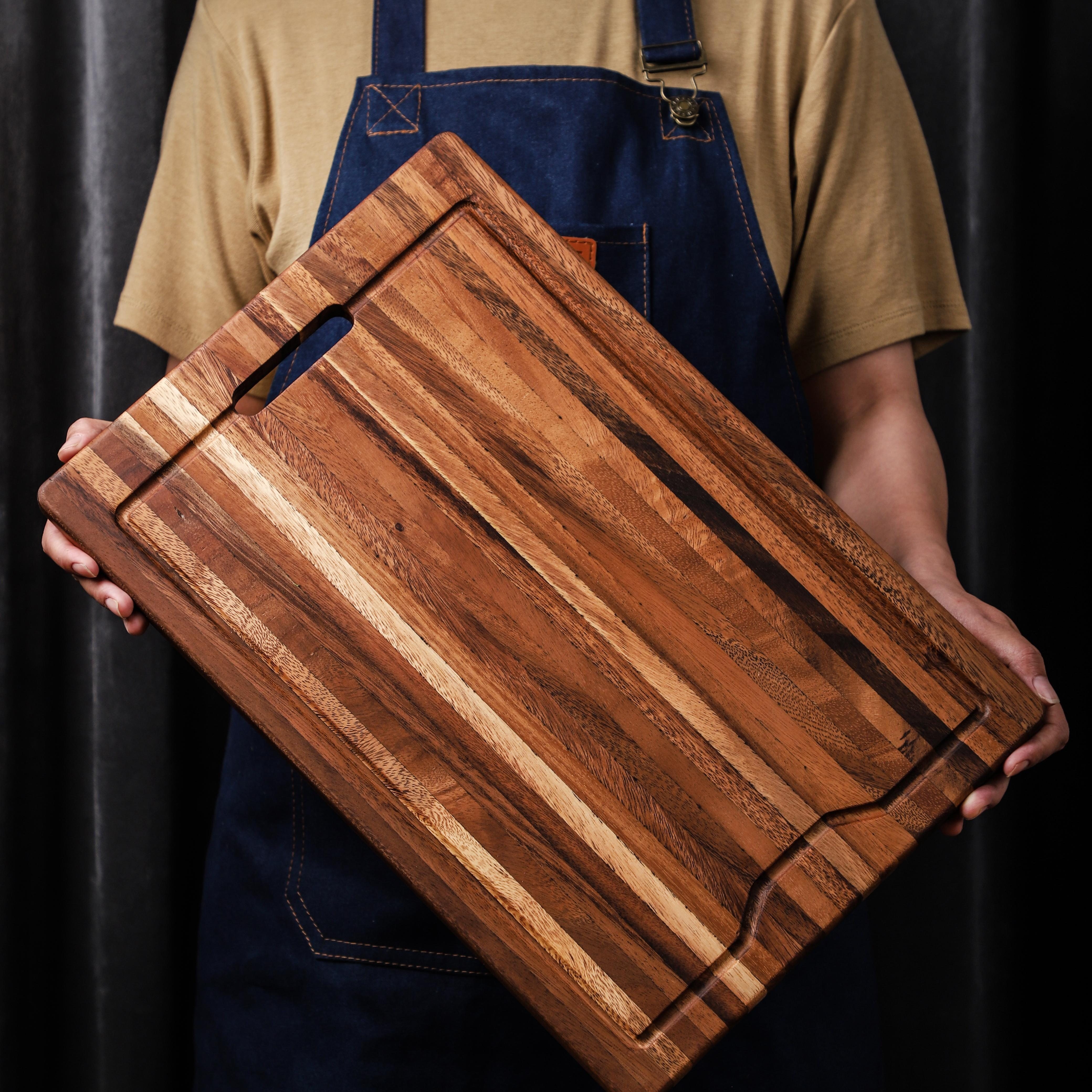 Wooden Cutting Board With Juice Slot Small Mini - Temu