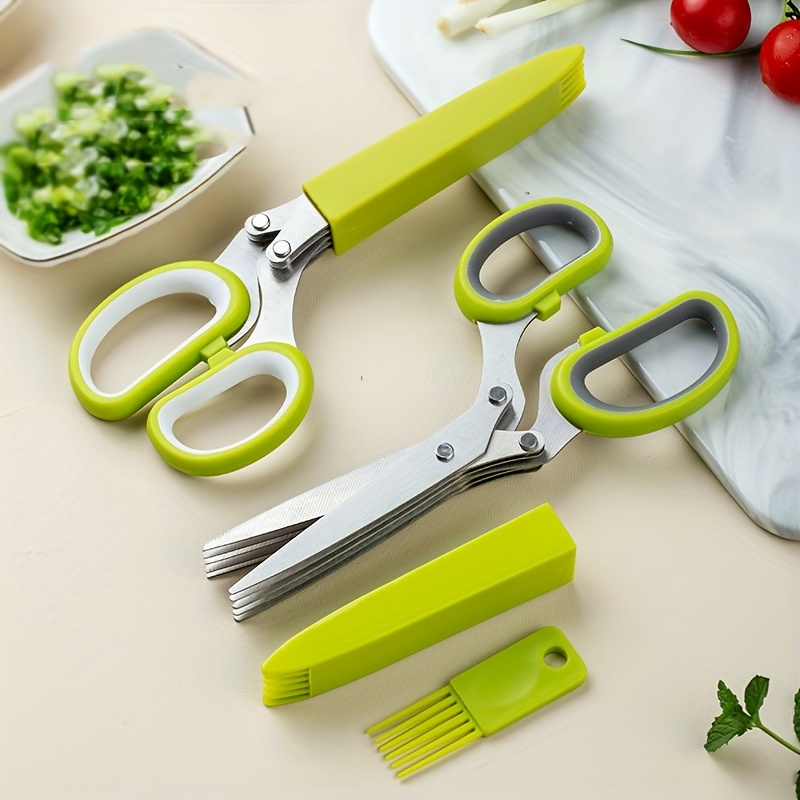 Kitchen Multi-functional Sharp Stainless Steel Onion Scissors Three Layer /  Five Layer Steel Onion Scissors Nori Chopped Food Scissors Strong Multi-layer  Scissors - Temu