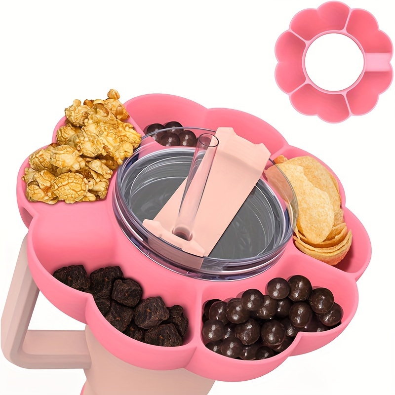 Snack Tray for Stanley 40 oz Tumbler with Handle, Snack Bowl With Straw  Hole for Stanley Tumbler, Stanley Cup Snack Bowl Holder Suitable for Car  Cup