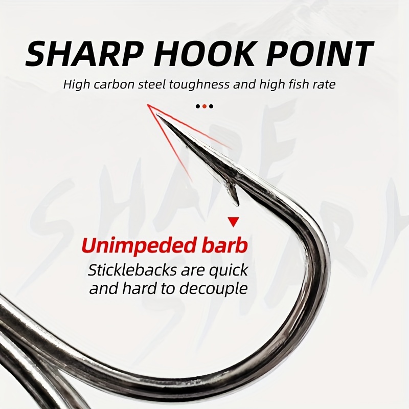 Lure Treble Hooks Barbed High Carbon Steel Fishing Hook - Temu United Arab  Emirates