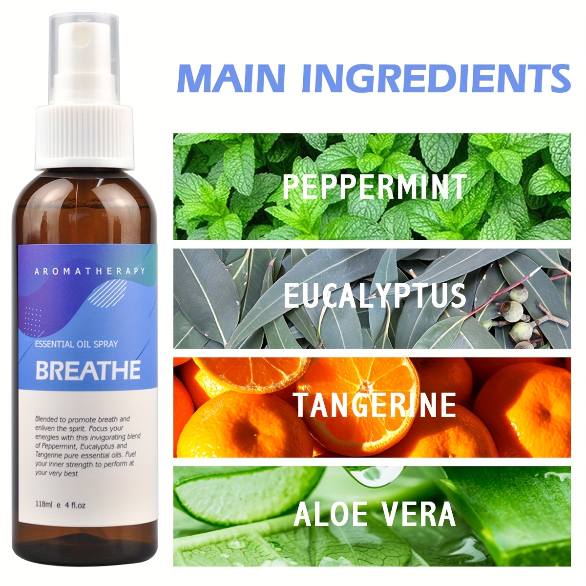 Peppermint + Vanilla Essential Oil Spray