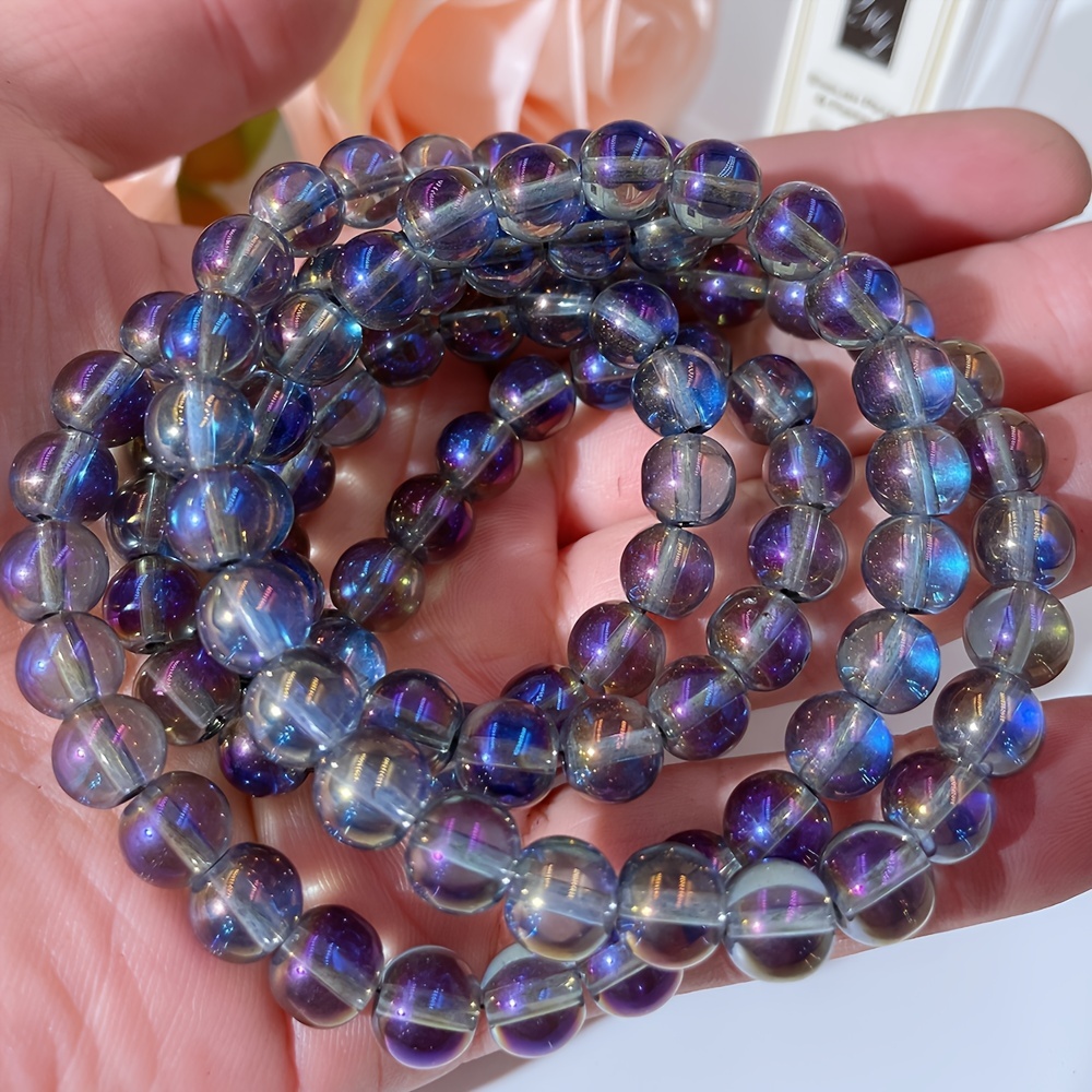 Austrian Crystal Color Plated Blue Purple Crystal Loose - Temu