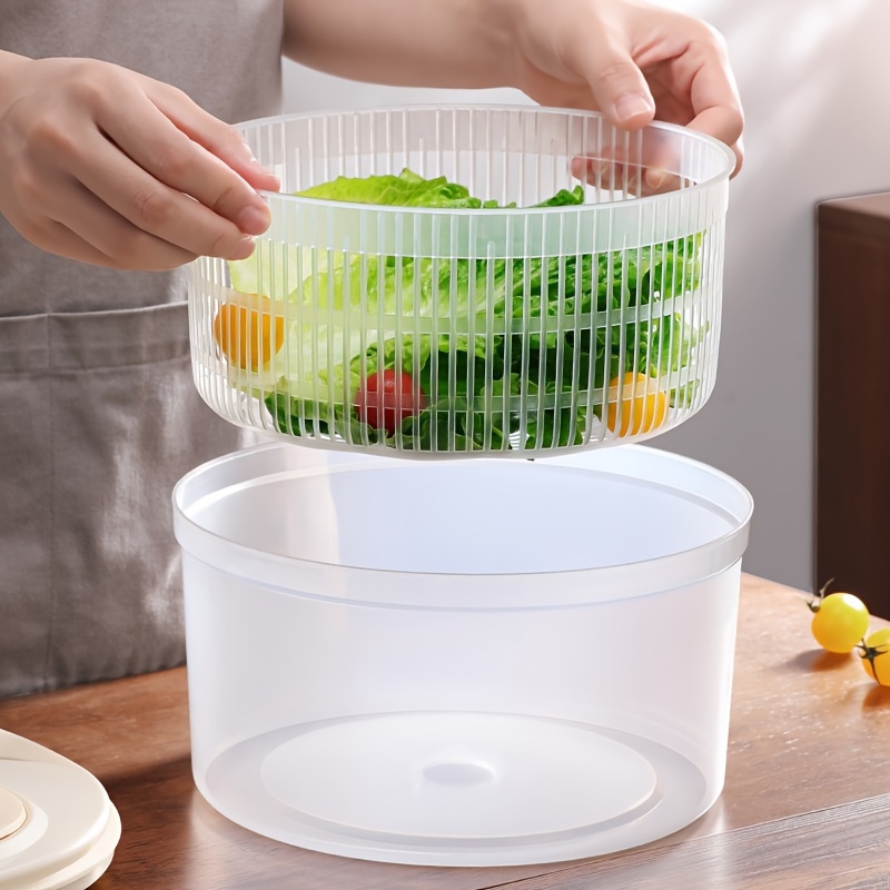 Salad Spinner Dryer Lettuce Greens Fruit Washer Dryer Drainer Crisper  Strainer for Washing Drying Leafy Vegetables Kitchen Tools