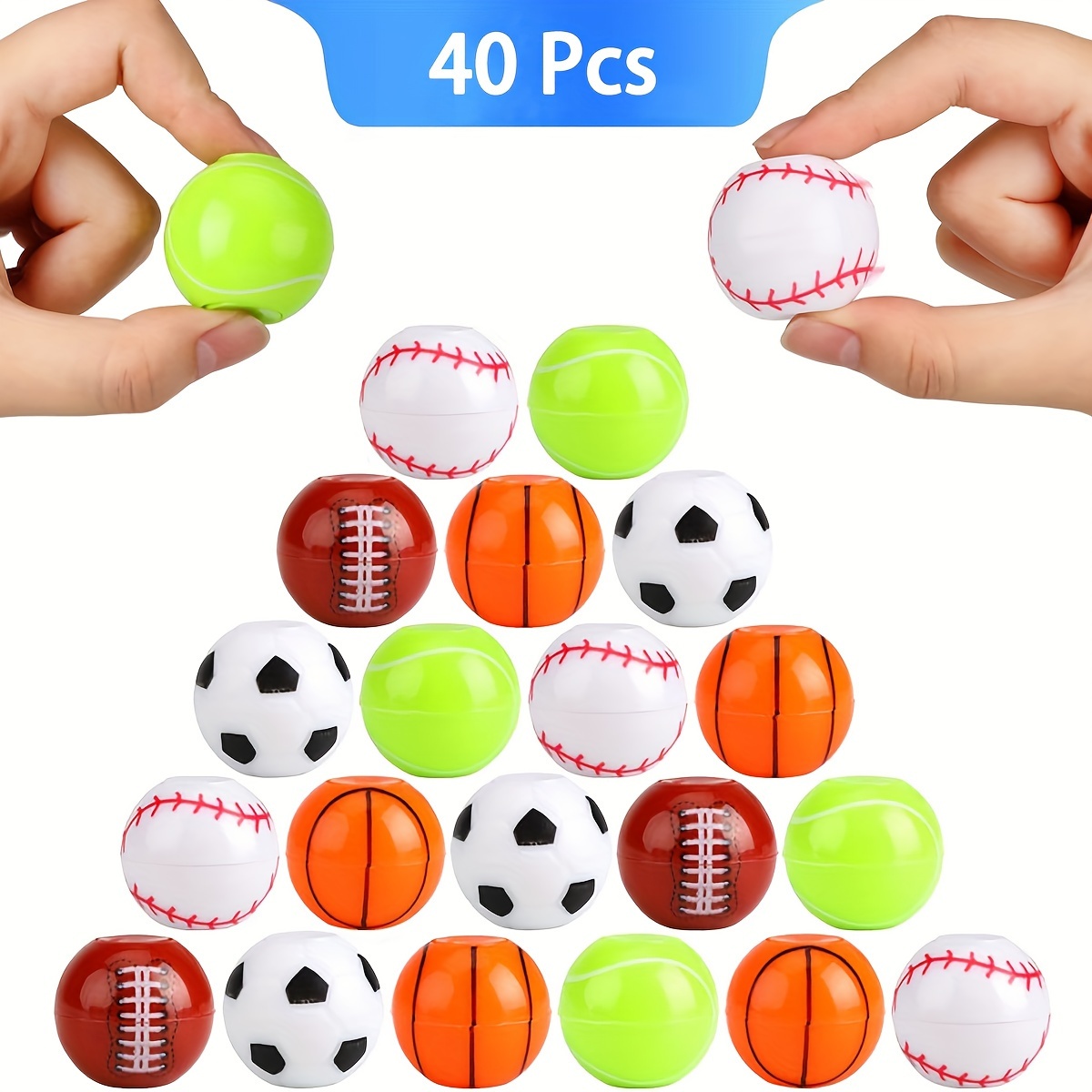 40 PCS Soccer Balls Toys Valentine Gift for Kids Soccer Sports Party Favor  Goodie Bag Stuffers