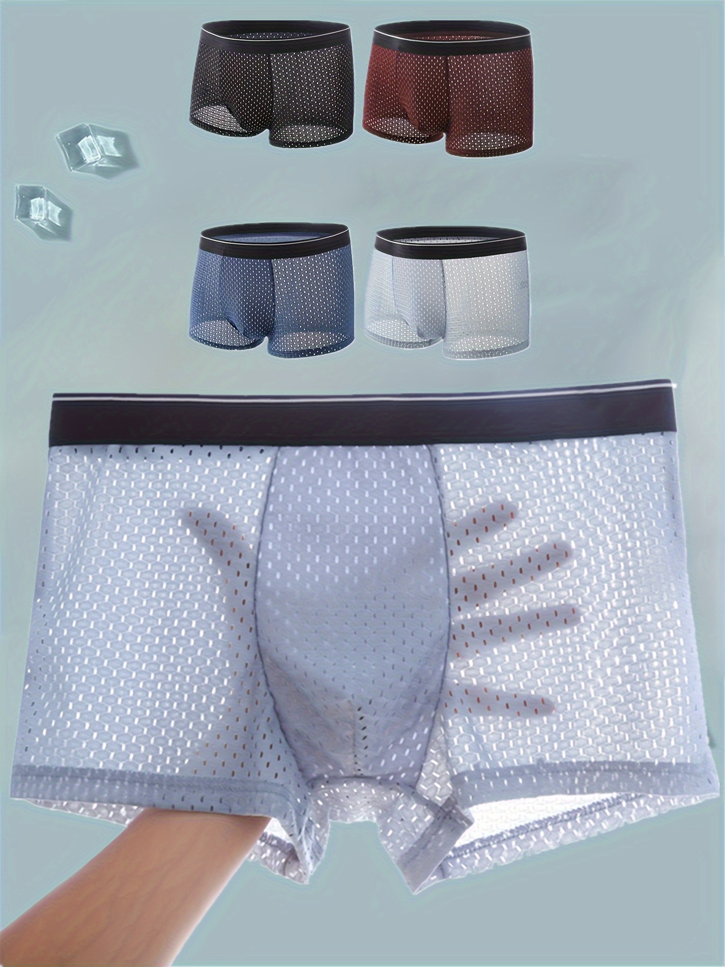 Ice-silk featherlight, breathable, soft trunks at jewyee.com 