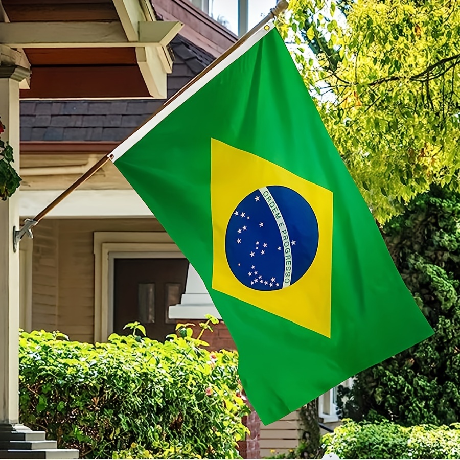 1 Unidad Bandera Brasil Poliéster 3 X 5 Pies Grosor - Temu Chile