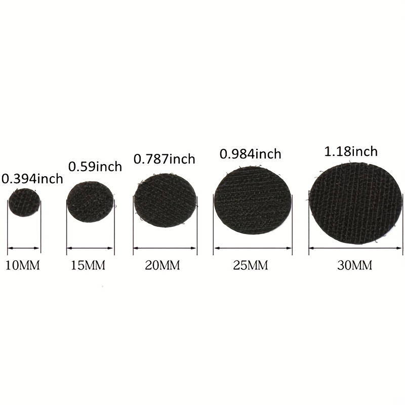 1000 Pcs 20mm Self-Adhesive Velcro Dots Glue Dots for Paper, Plastic,  Glass,Leather, Metal, Garments(Black)