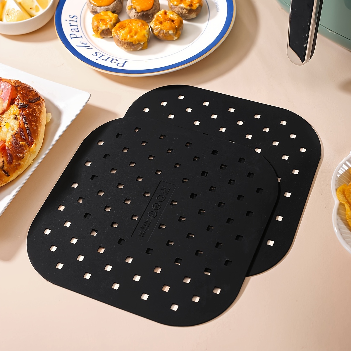 Reusable Air Fryer Silicone Liners, Silicone Air Fryer Liners Mat