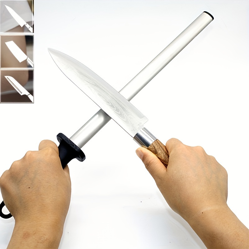 12 Diamond Carbon Steel Professional Knife Sharpener Rod - Perfect For Food  Trucks! - Temu