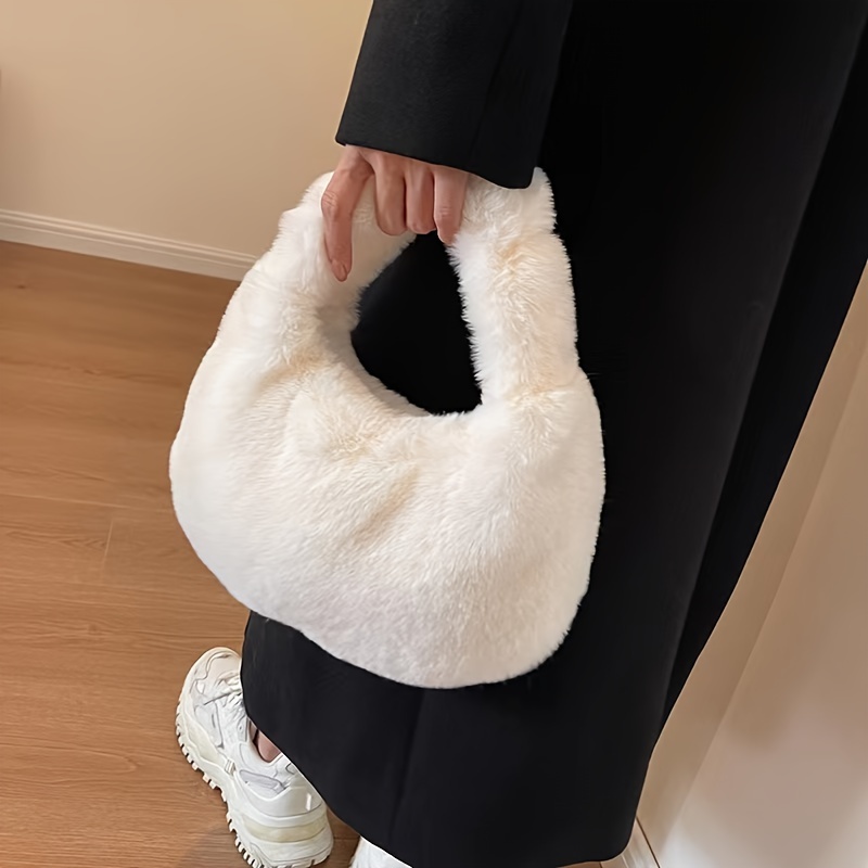 Fur purse online strap