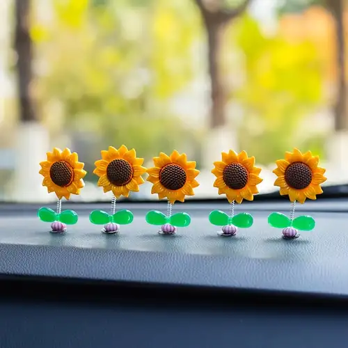 Décoration intérieure créative de voiture Accessoires de décoration de  voiture à tête oscillante solaire de fleur de soleil de voiture - Temu  Belgium