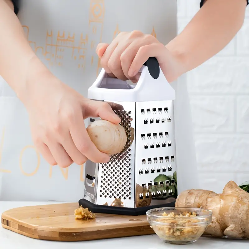 Kitchen Stainless Steel 6-sided Box Grater Vegetable Cheese Slicer