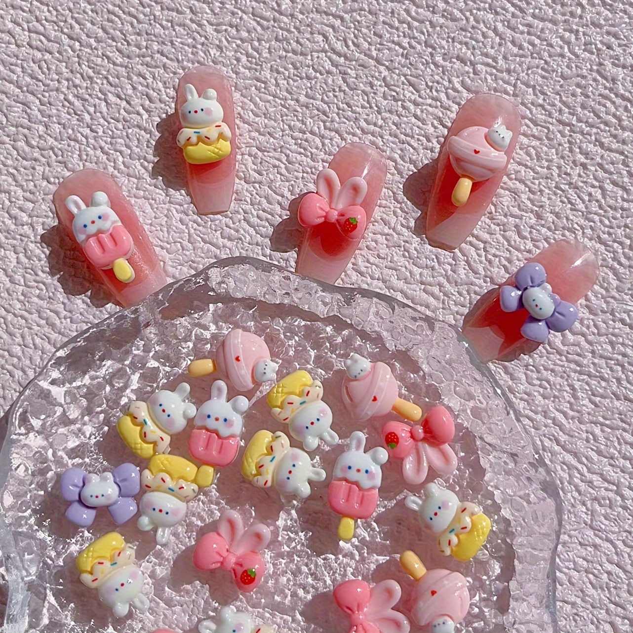 Chocolate Hello Kitty Resin Nail Charm/kawaii Charms/ Nail Art Supplies/nail  Art 