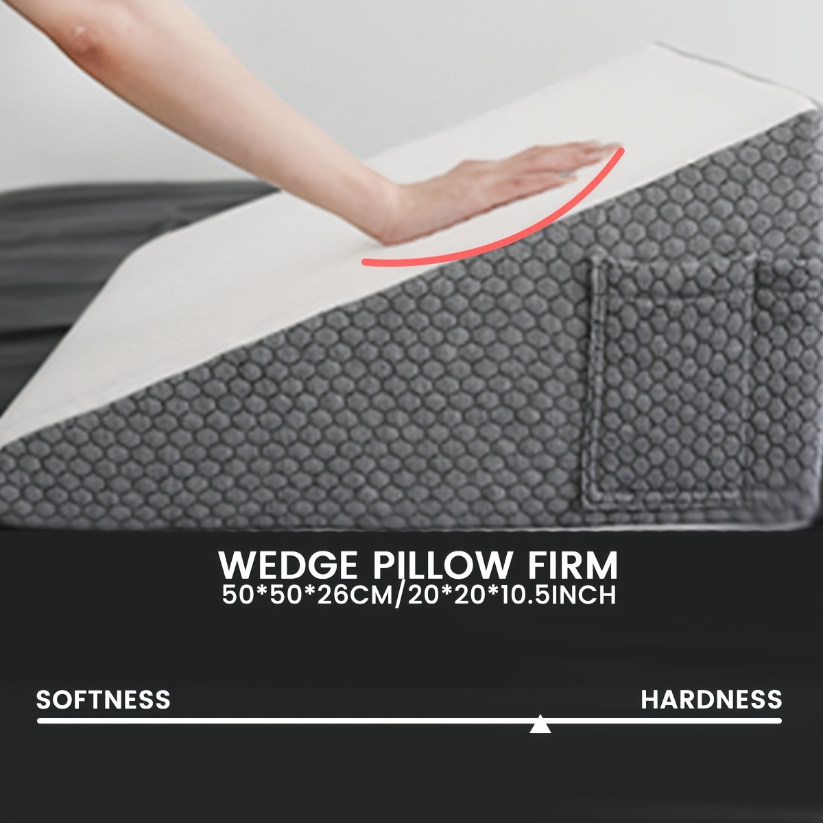 Bedgear Almohada baja/alta, tamaño alto, funda de hiperalgodón lavable,  almohadas para personas que duermen de espalda y boca abajo, 20 x 26  pulgadas