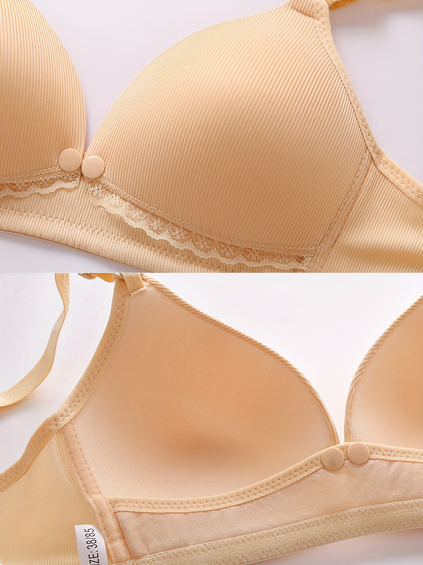 Women's Maternity Solid Breast Feeding Bra Highly Stretchy - Temu