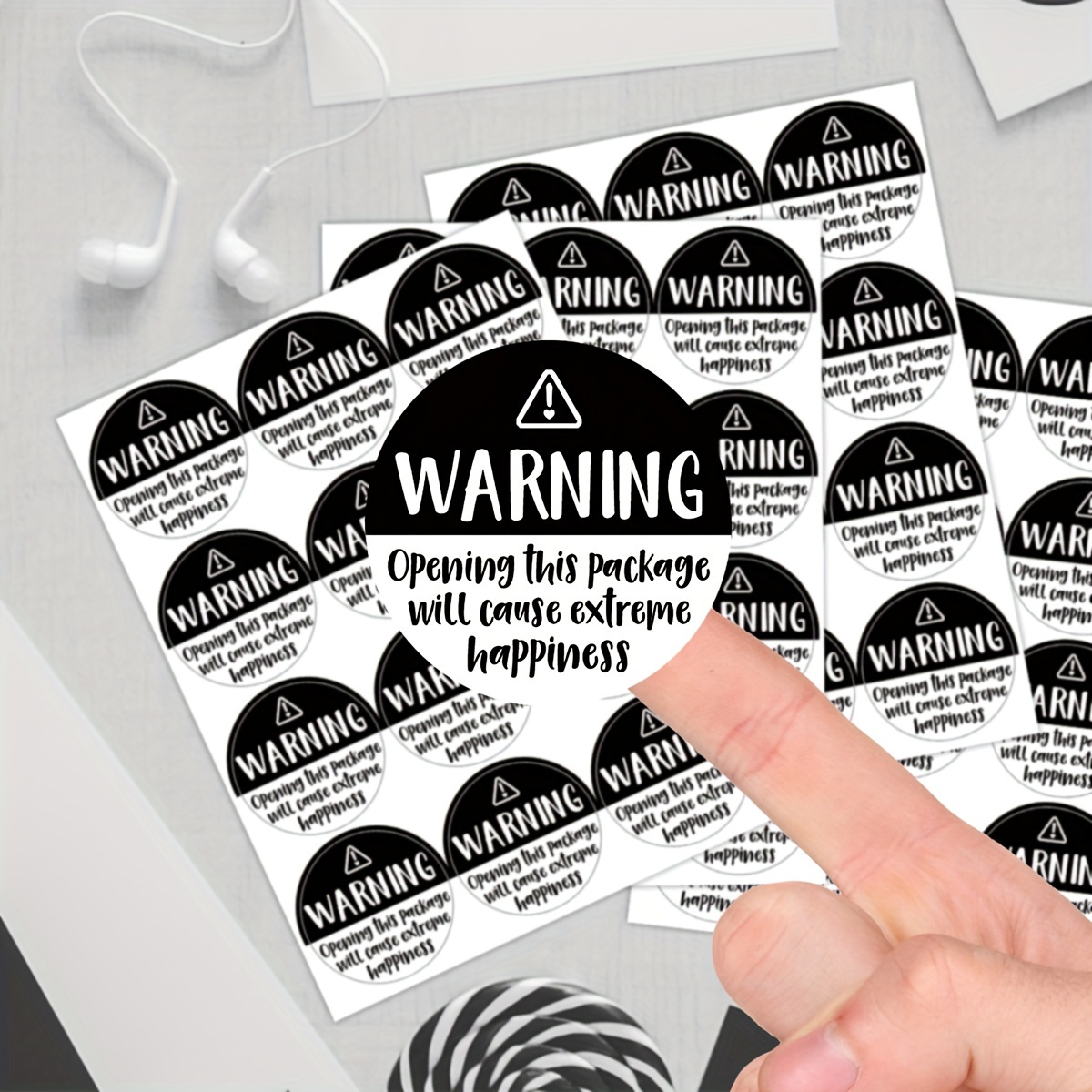 Creative Design Warning Stickers Warning Stickers - Temu