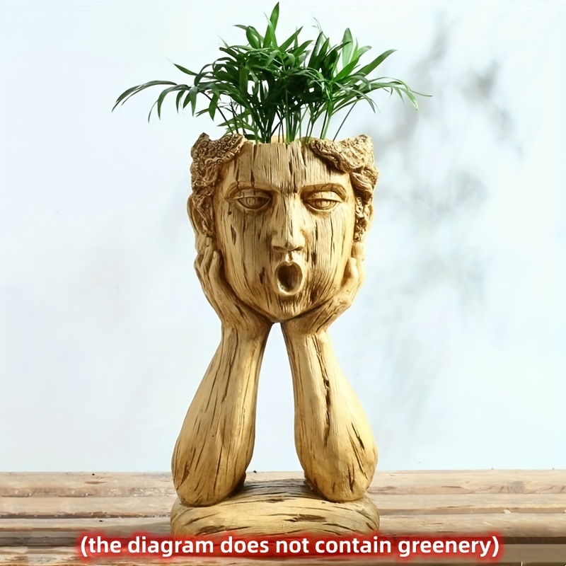 1pc Figure Grand Pot De Fleur Expression Créative Décoration