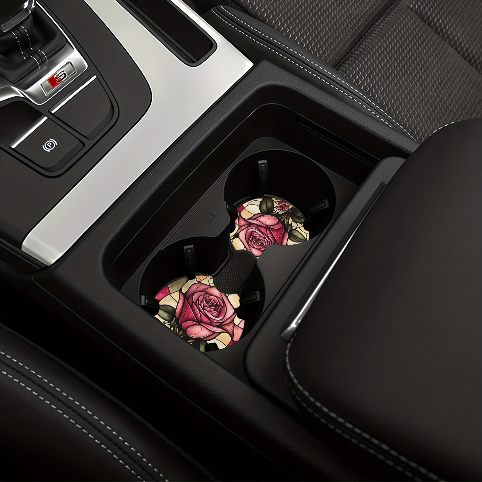 colored glass coaster car cup holder car Temu