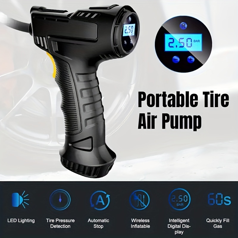 Air Compressor Tire Inflator Portable Air Pump For Car Tires - Temu
