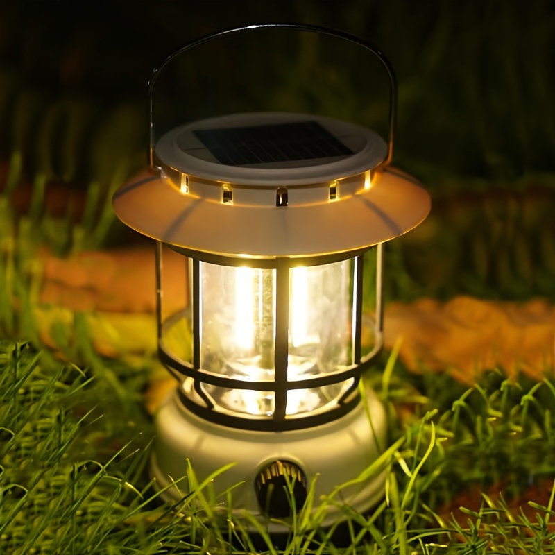 Retro Camping Atmosphere Lantern, Battery/charging/solar Light - Temu