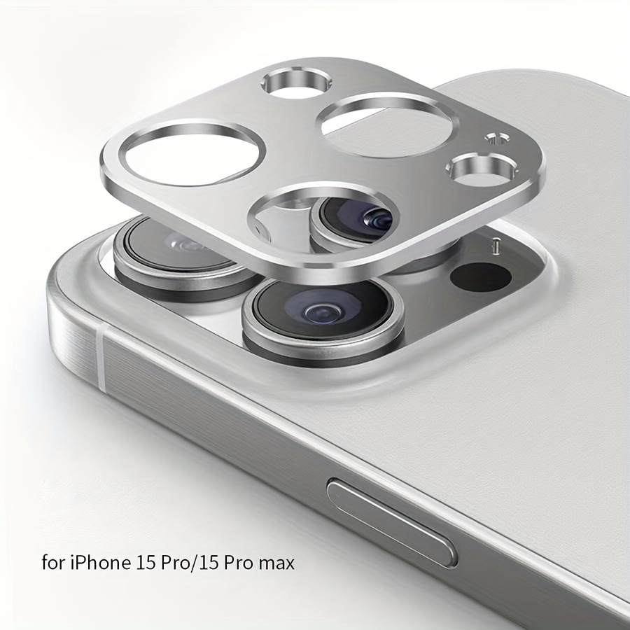  YWXTW Protector de lente de cámara para iPhone 15 Pro/iPhone 15  Pro Max, [bandeja de instalación de 1 paso] Protector de pantalla de vidrio  templado, cubierta de cámara individual de metal