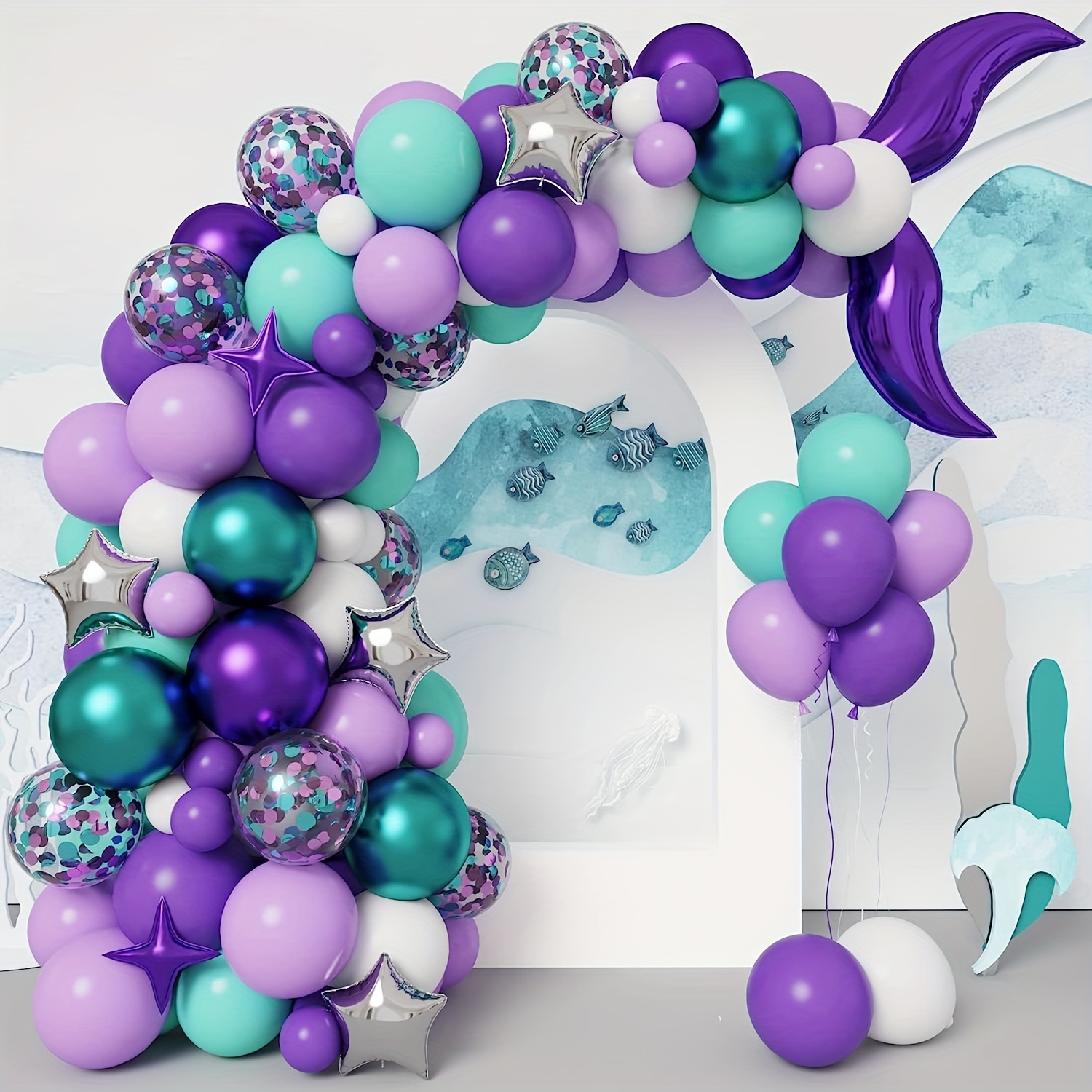 Ocean Theme Balloon Garland Arch Kit Underwater Theme Party - Temu