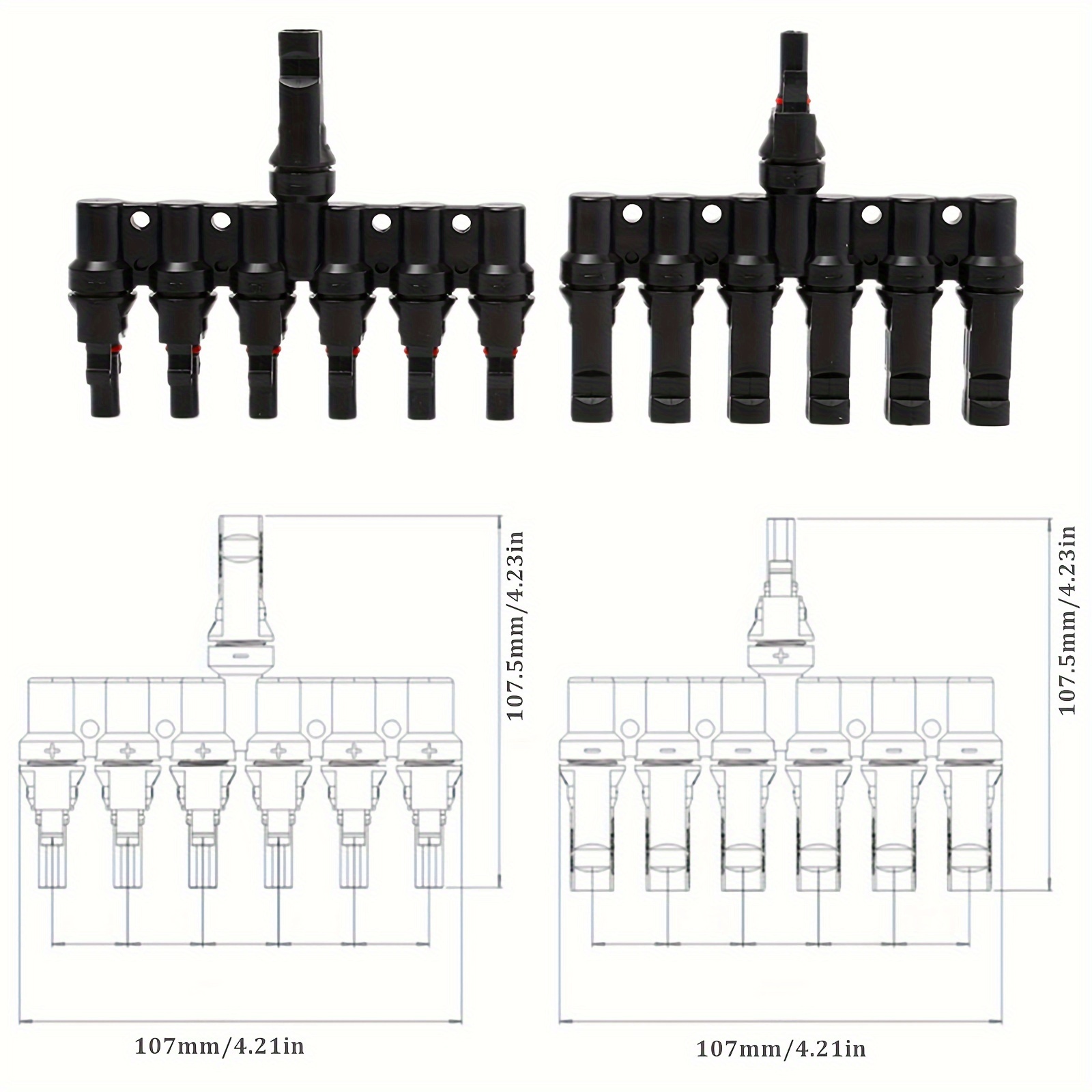 MC4 Solar Connectors T Branch Adapter Cable Plug Kit