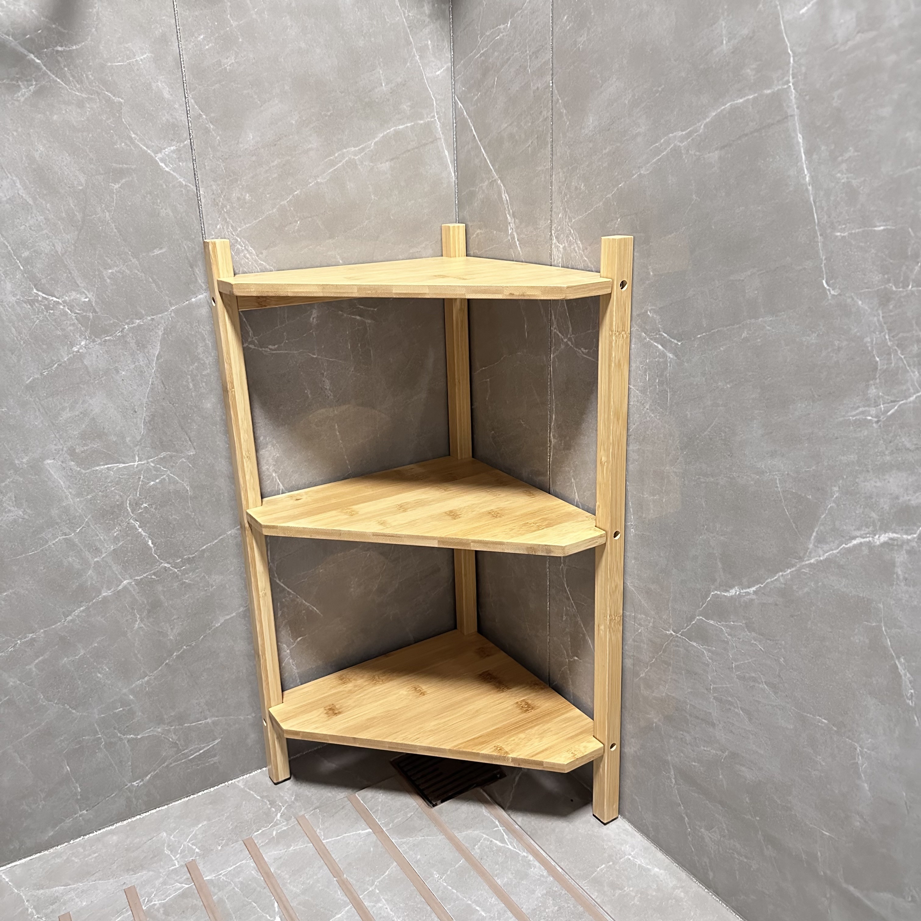 Corner Shelf Stand 3 Tier Organizer Rack Bathroom Storage Shelves