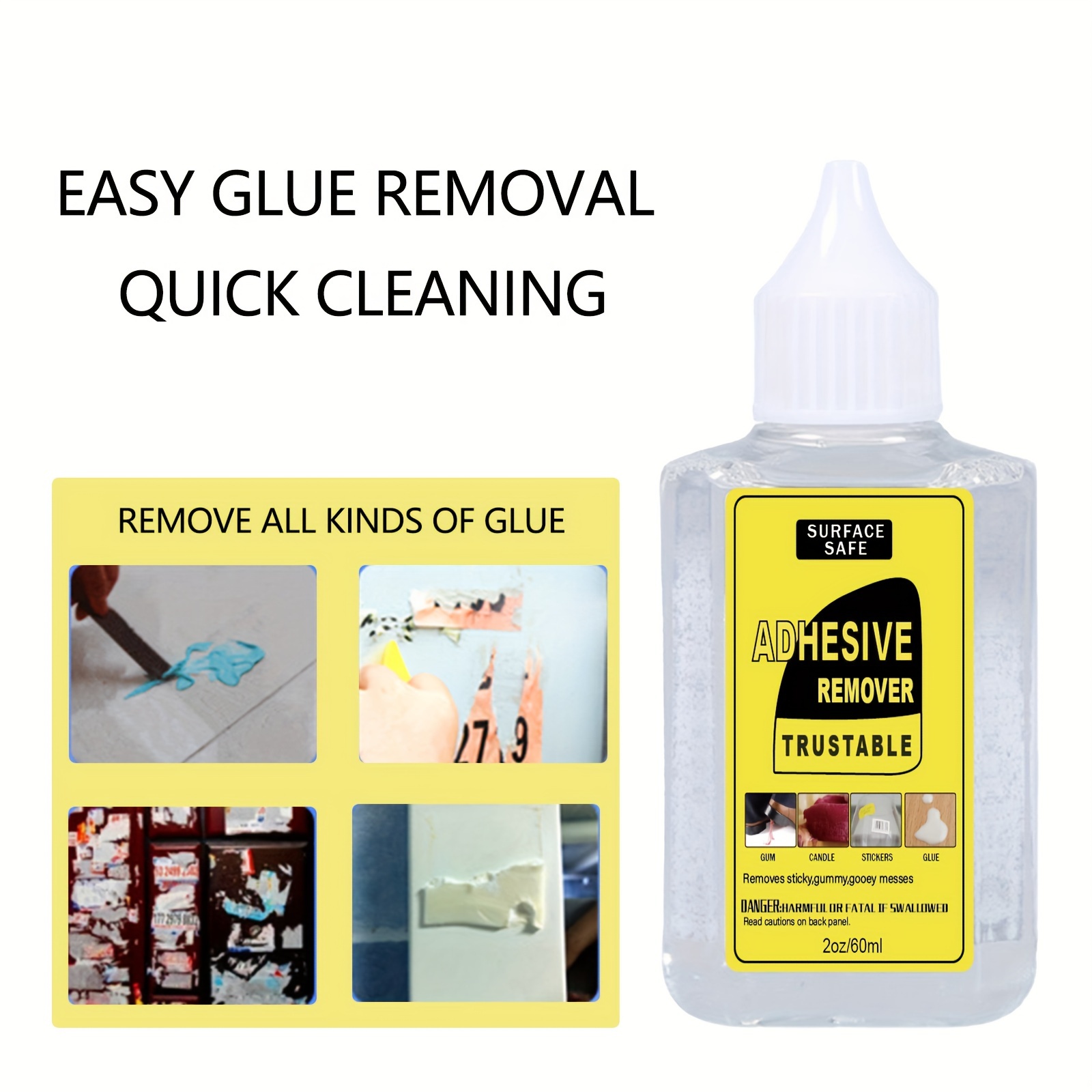 2 oz LABEL & STICKER REMOVER spray- quickly dissolves paper label goo and  ink.