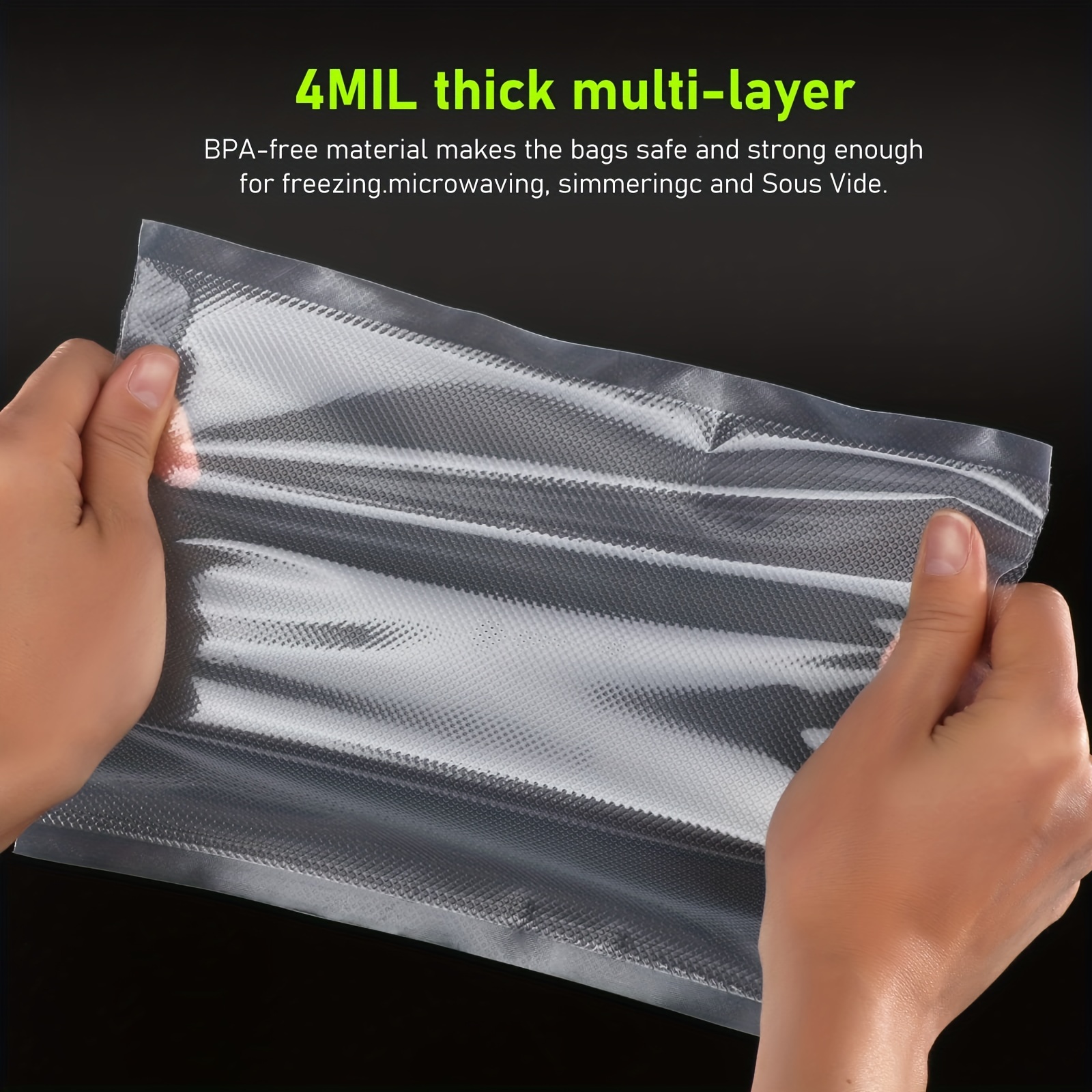 Mesh Pattern Vacuum Bags For Food Preservation - Vacuum Sealer Storage Bags  For Deli Meat, Steak, And More - Sous Vide Bags For Kitchen Accessories -  Temu