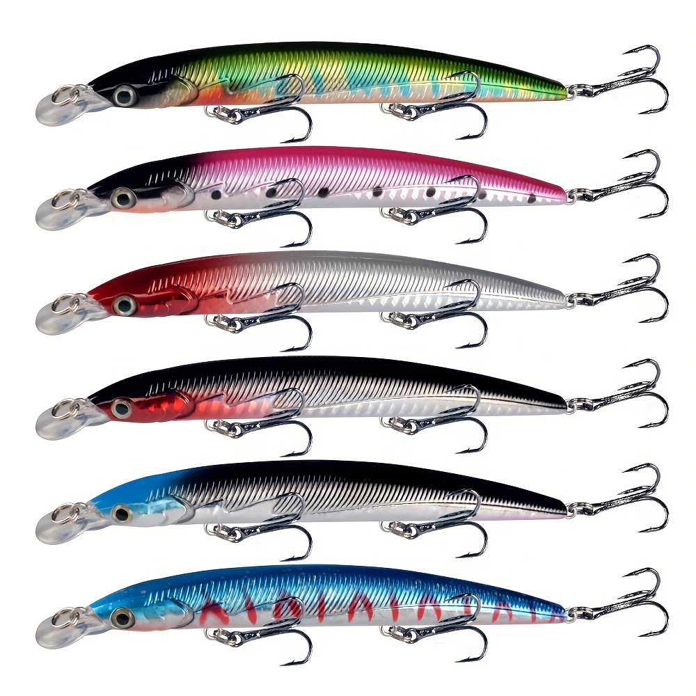 Floating Minnow Fishing Lures 3 Hooks Topwater Artificial - Temu Canada