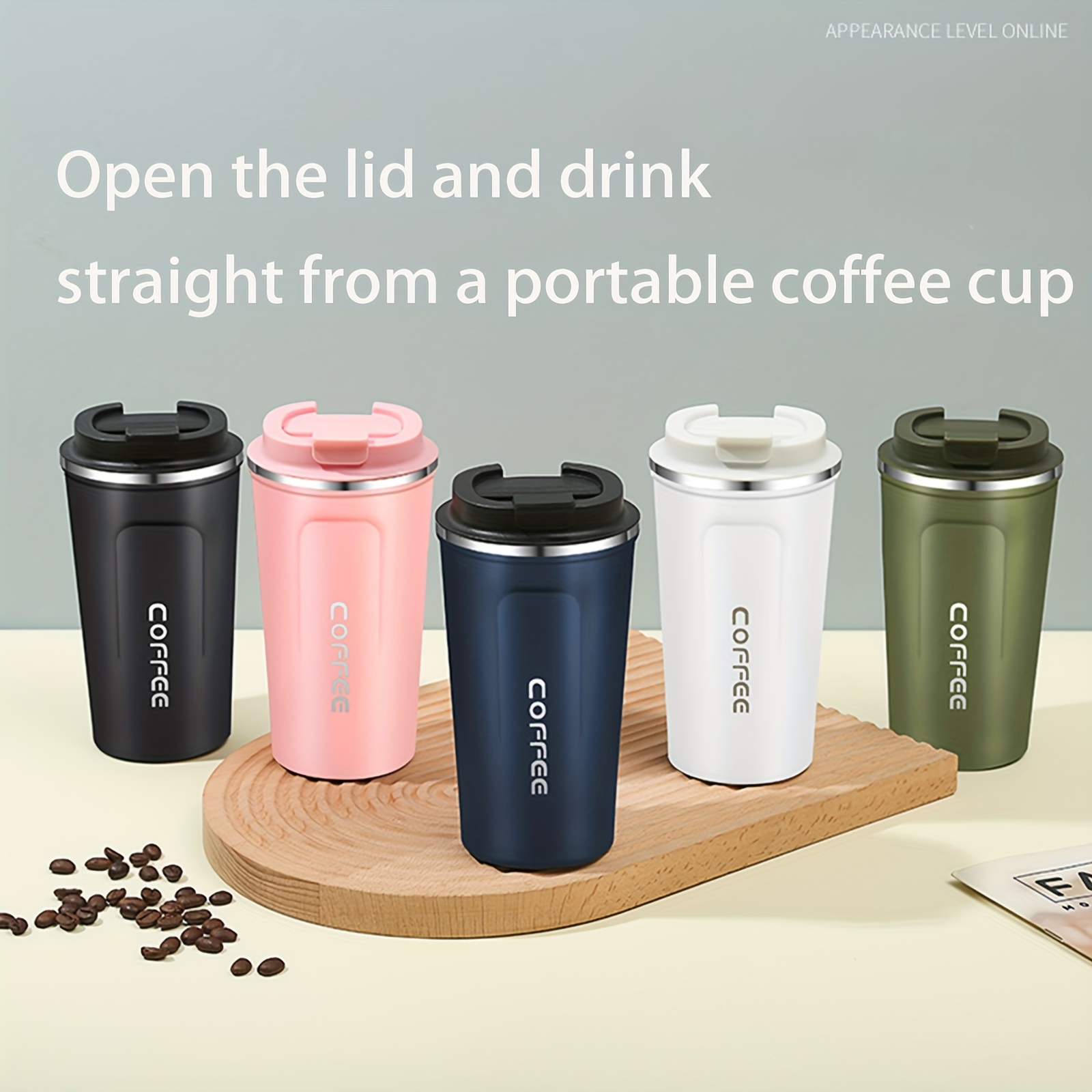 Travel Mug ,insulated Reusable Coffee Mug For Hot & Cold  Drinks/tea,portable Stainless Steel Thermal Takeaway Travel Coffee Cup For  Car