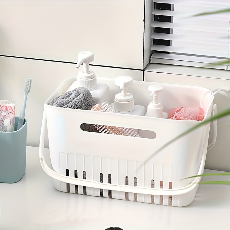 Portable Shower Caddy Basket, Plastic Storage Basket With Handle
