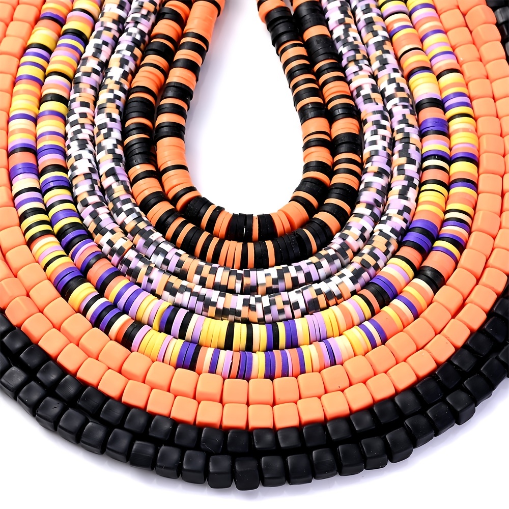 Flat Round Spacer Clay Beads For Diy Bracelets Diy Jewelry - Temu
