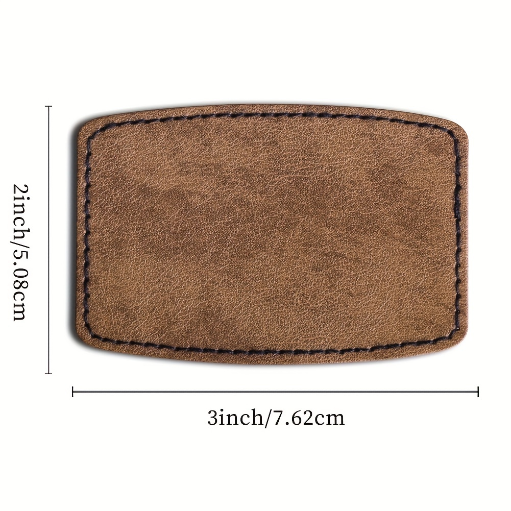 60 Pcs Blank Leatherette Hat Patches with Adhesive Rustic Leatherette  Rectangle Patch Faux Leather Patches for Hats Custom Fabric Repair Sew  Laser