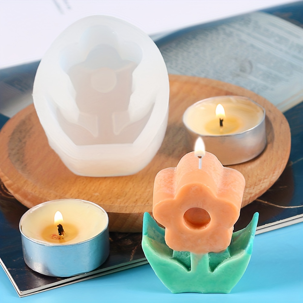 3d Aromatherapy Candle Silicone Mold Cute Tulip Flower Shape - Temu