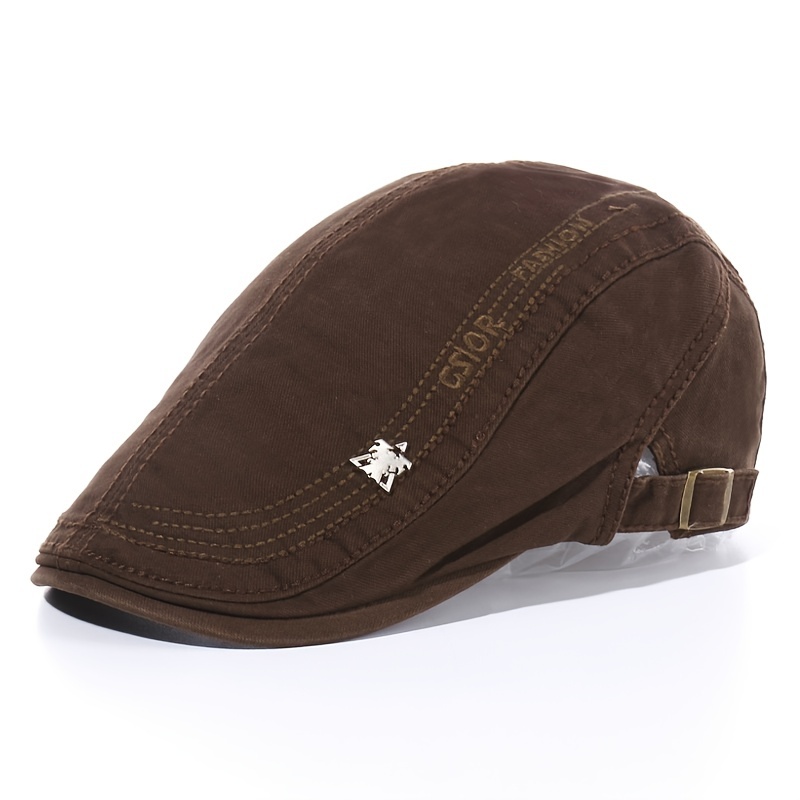 Men's New Skull Iron Mark Embroidery Letter Beret For Spring And