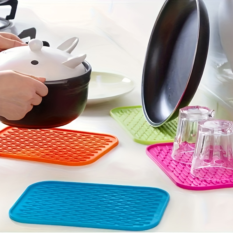Silicone Collapsible Draining Mat, Waterproof Large Silicone Dish Drying Mat,  Easy To Drain And Clean Dish Drying Mat, For Hot Dishes, Hot Pots, Griddle,  Home, Kitchen Supplies - Temu