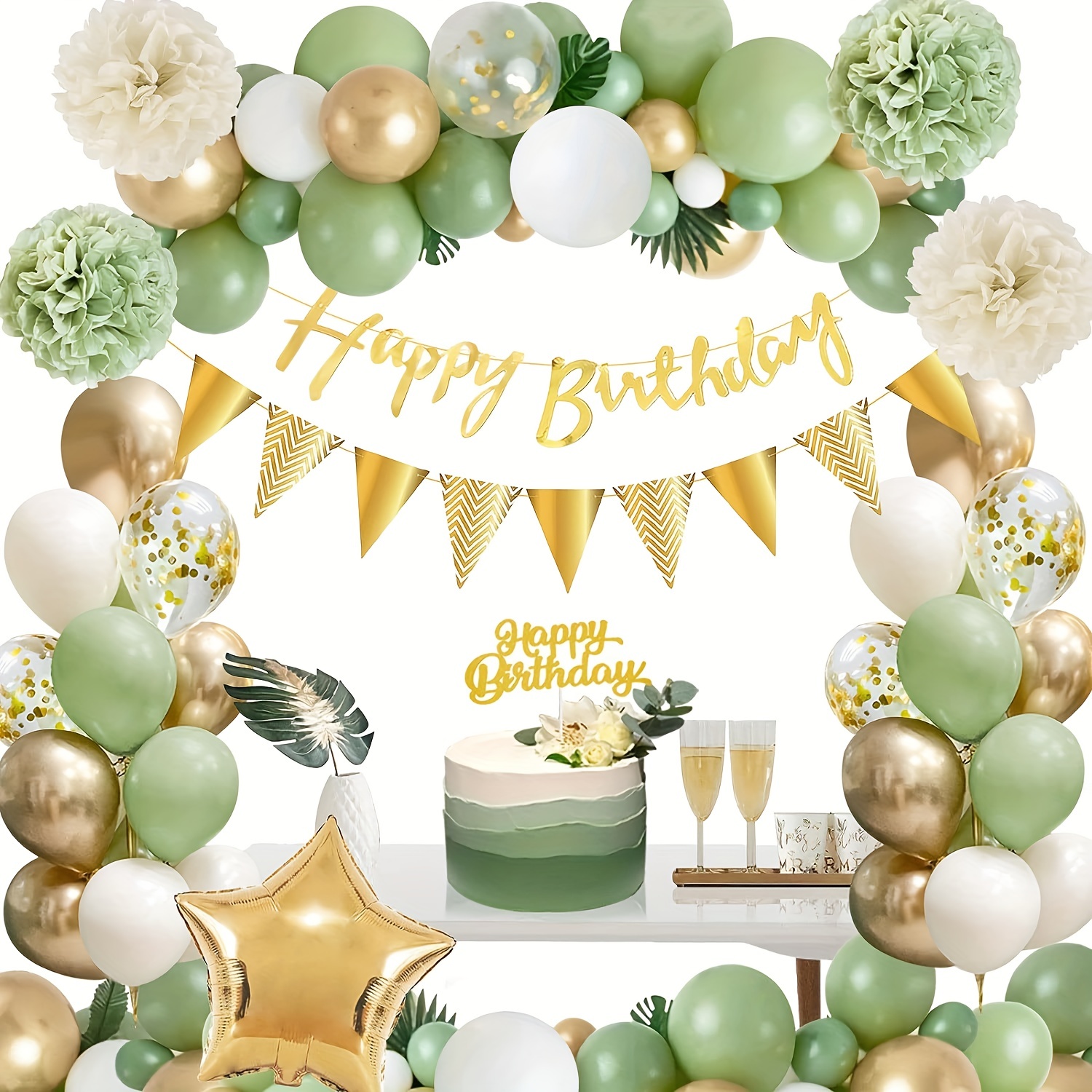 Birthday Party Decorations Happy Birthday Balloons Banner - Temu