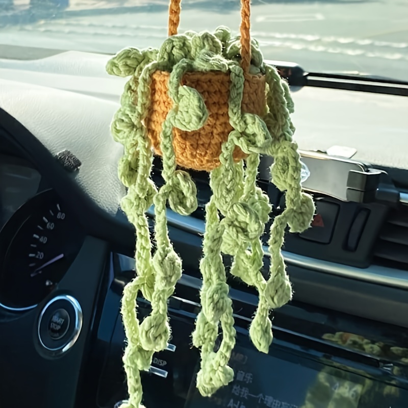 Accessoires de suspension de miroir de voiture, plante suspendue au crochet  pour voiture, décoration d'accessoires suspendus de voiture Boho