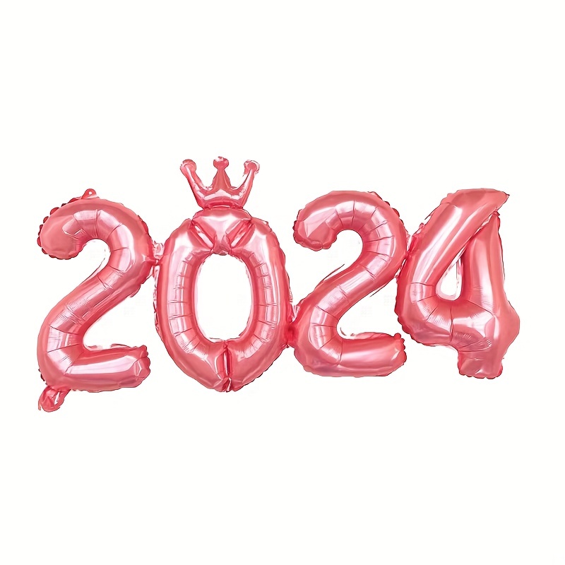 Ballon en aluminium numéro 2024, décoration du réveillon du nouvel an, Fête  du nouvel