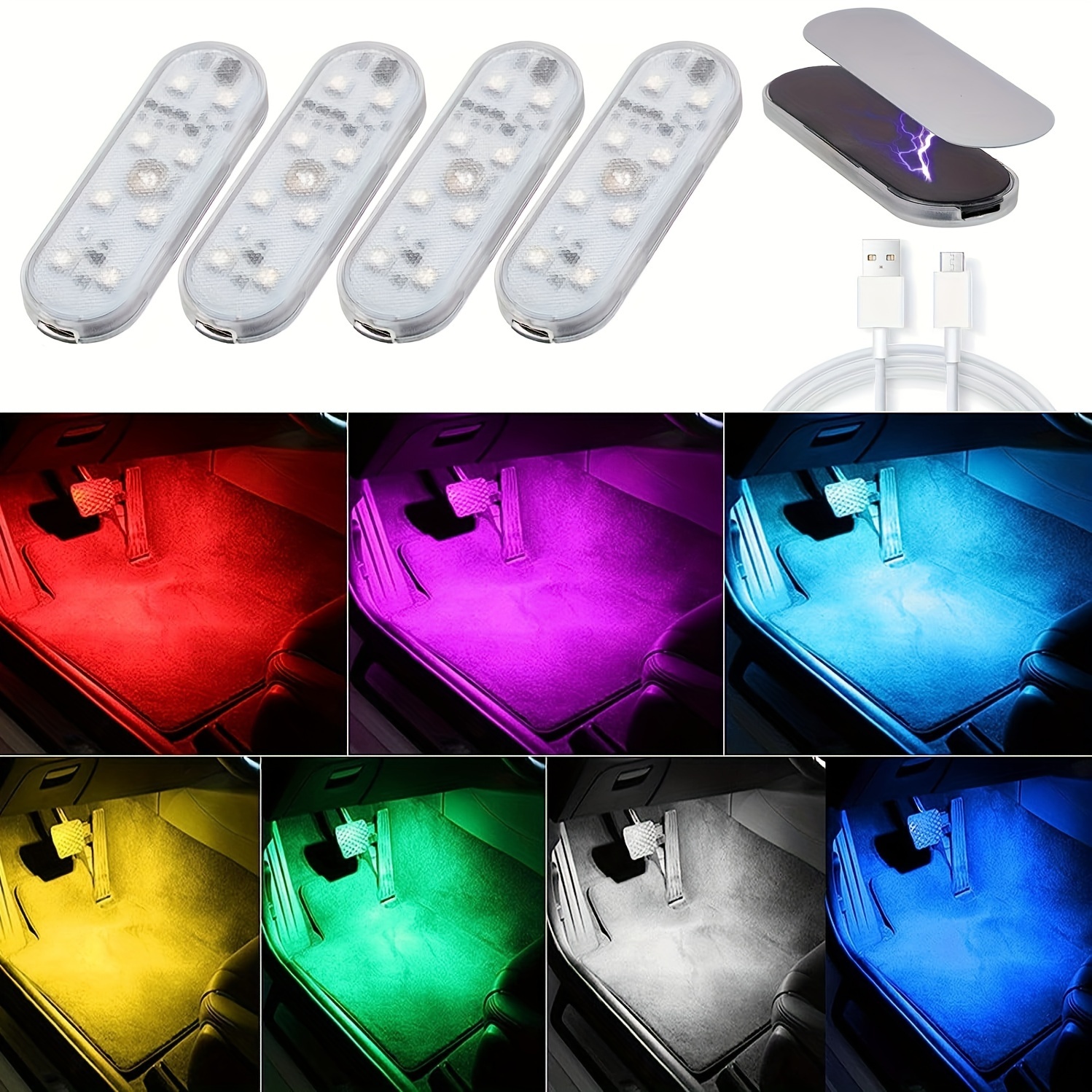 Mini-USB-LED-Licht, RGB-Auto-LED-Innenbeleuchtung dc 5v,  Laptop-Tastaturbeleuchtung Home-Office-Dekor cy)