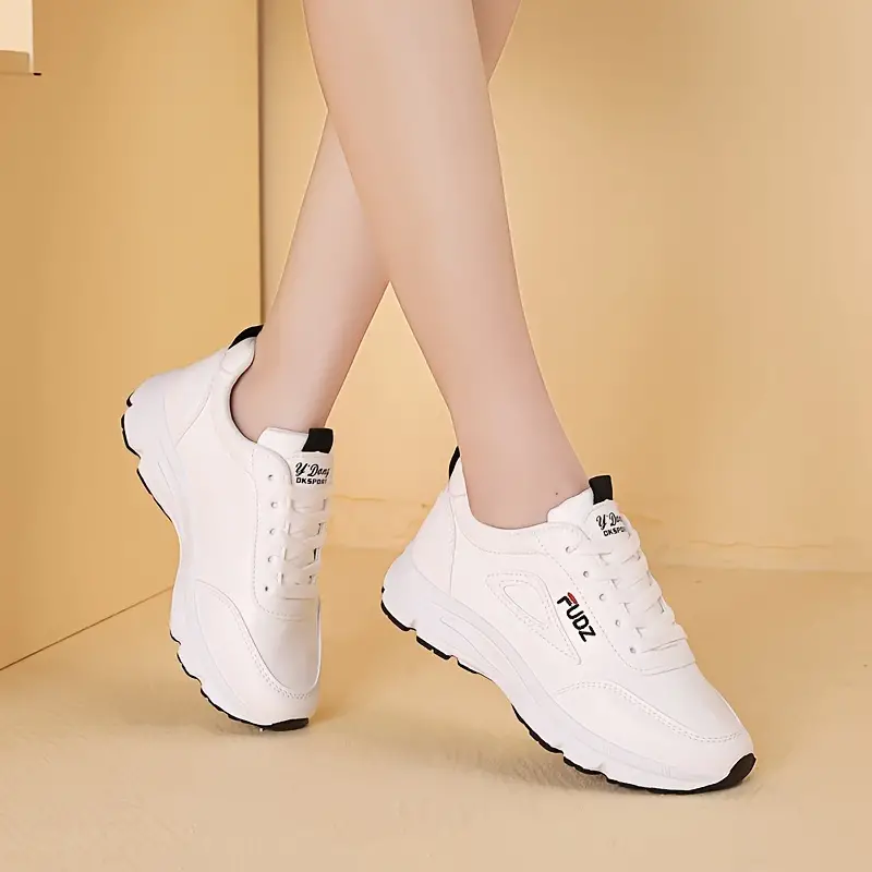 Zapatos Deportivos Para Caminar Con Suela Suave Y Transpirable Con Cordones  Para Mujer, Zapatillas Antideslizantes Para Exteriores, Calzado Para Mujer