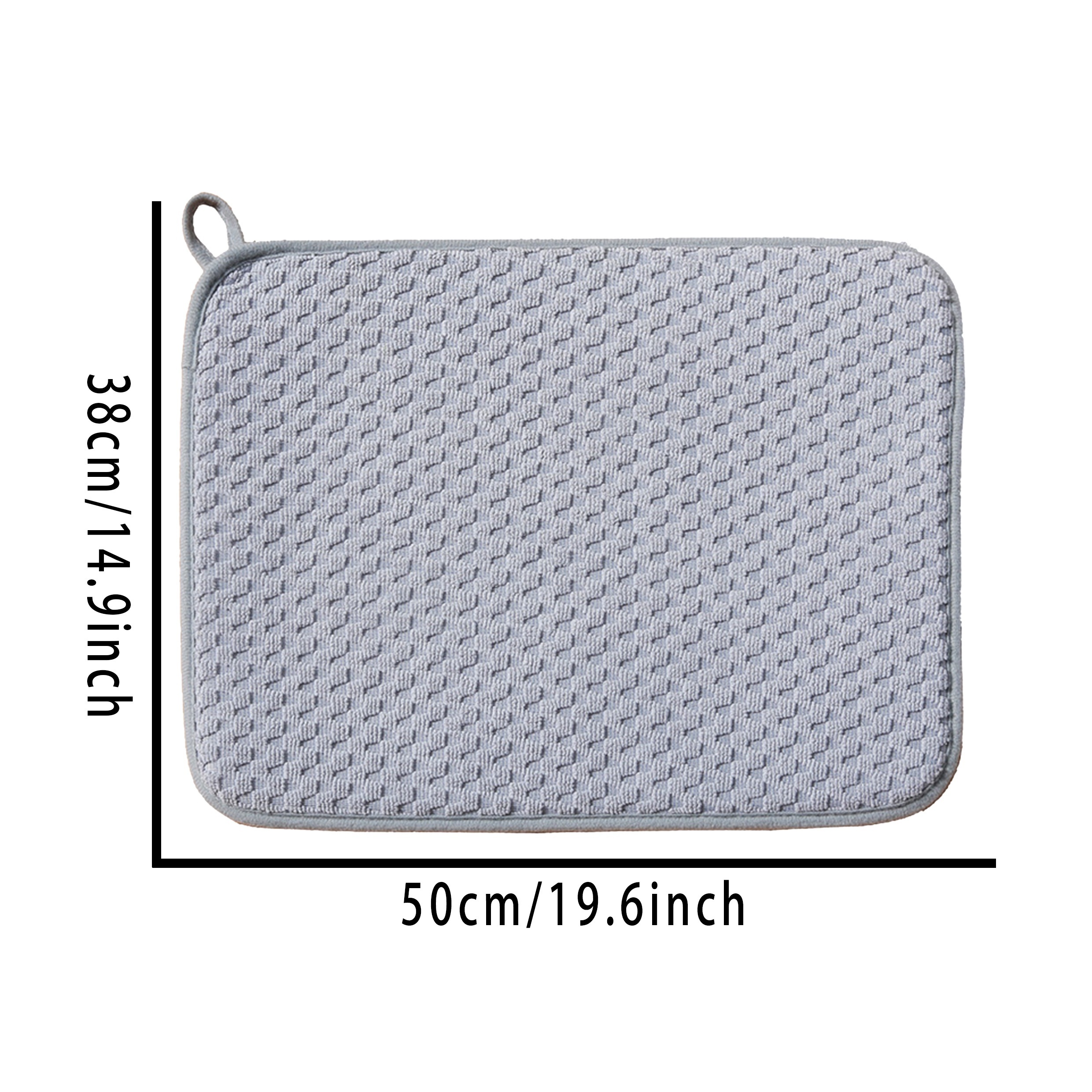 XXL Dish Mat 24 x 17 (LARGEST MAT) Microfiber Dish Drying Mat