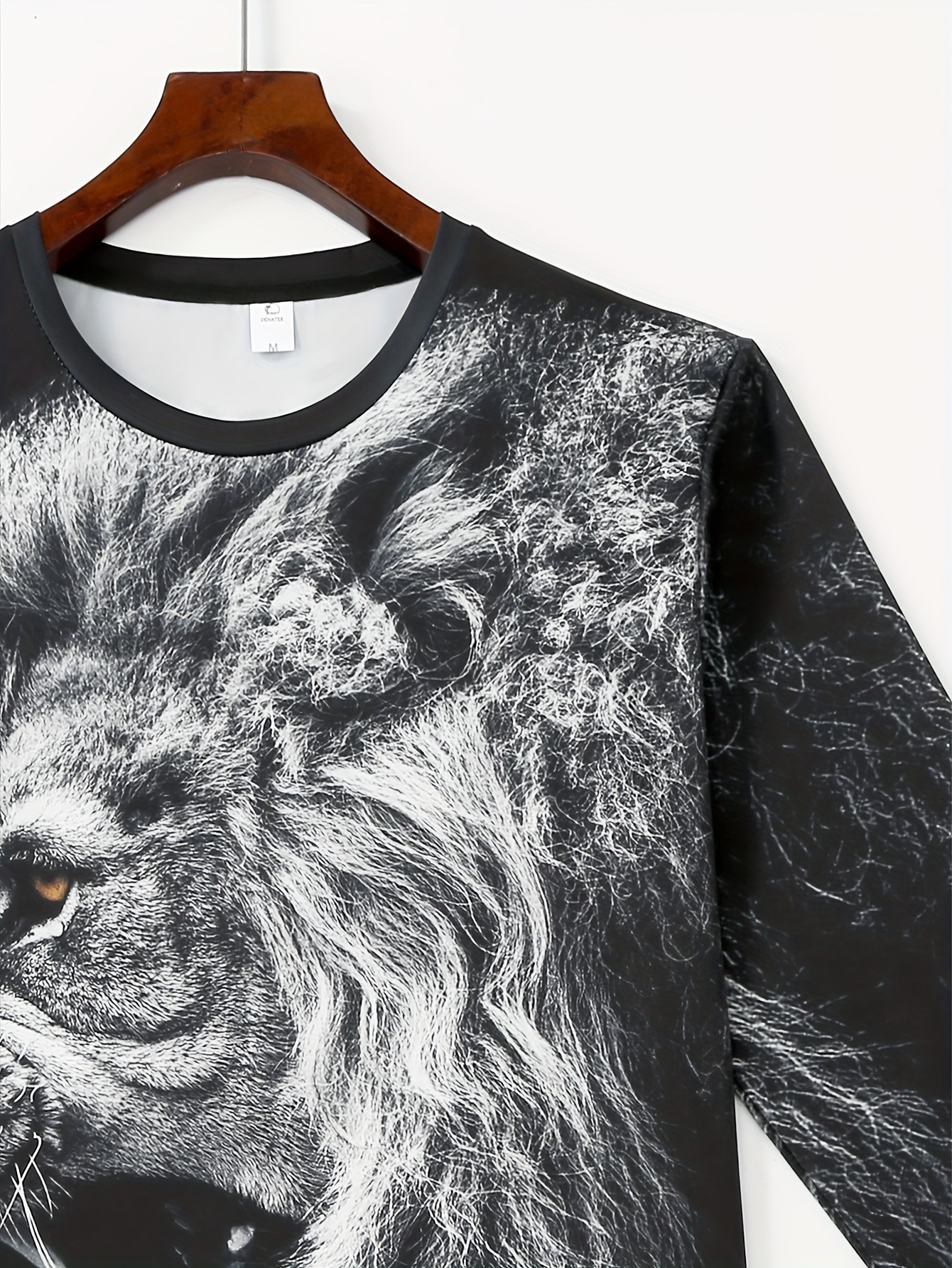 2pcs Kid Boy Animal Lion Print Short-sleeve Black Tee and Letter Print Grey Shorts Set