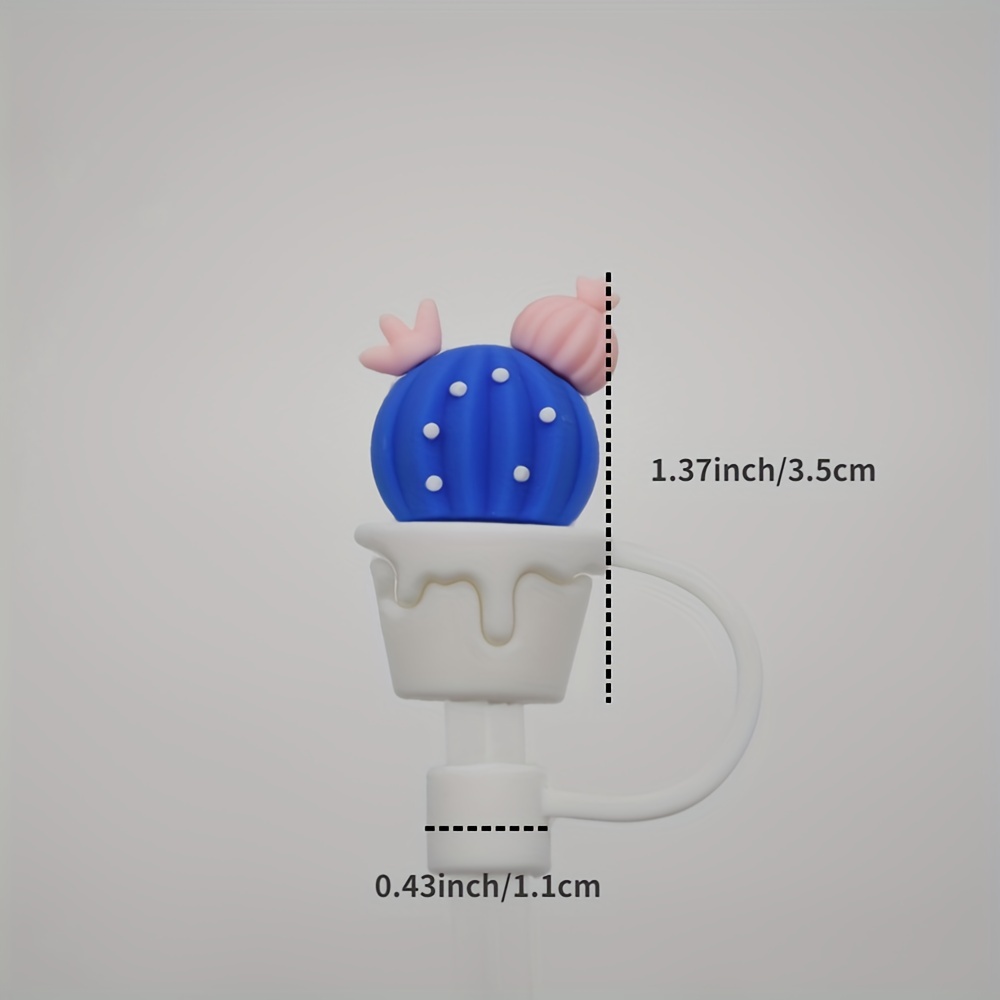 New Silicone Straw Plug For 6-8mm Drinking Dust Cap Cartoon Plugs Tips  Cover Kitchen Glass Cup Drinkware Tools Promotional Items