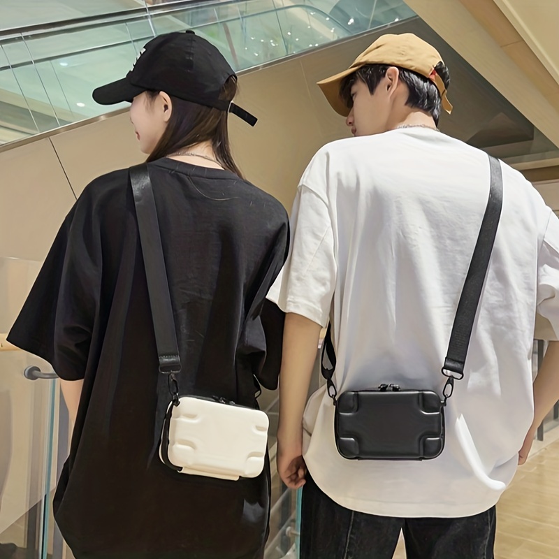 Fashion Box Bag, Men's Small Square Bag Shoulder Bag, Simple Mobile Phone  Bag Crossbody Bag - Temu