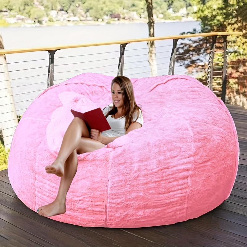 Bean Bag Chair Cover Large Circular Soft Fluffy Cover For - Temu Portugal