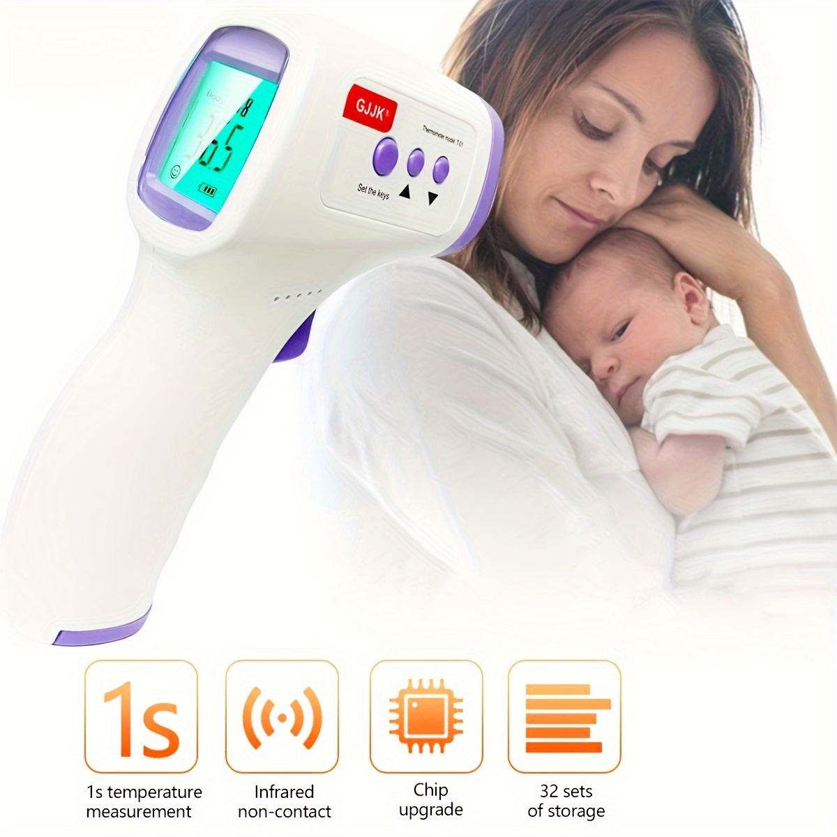 Termómetro Digital, Termómetro Frente Sin Contacto Adultos, Termómetro  Corporal, Dígitos Led Grandes (batería No Incluida) - Bebé Maternidad - Temu