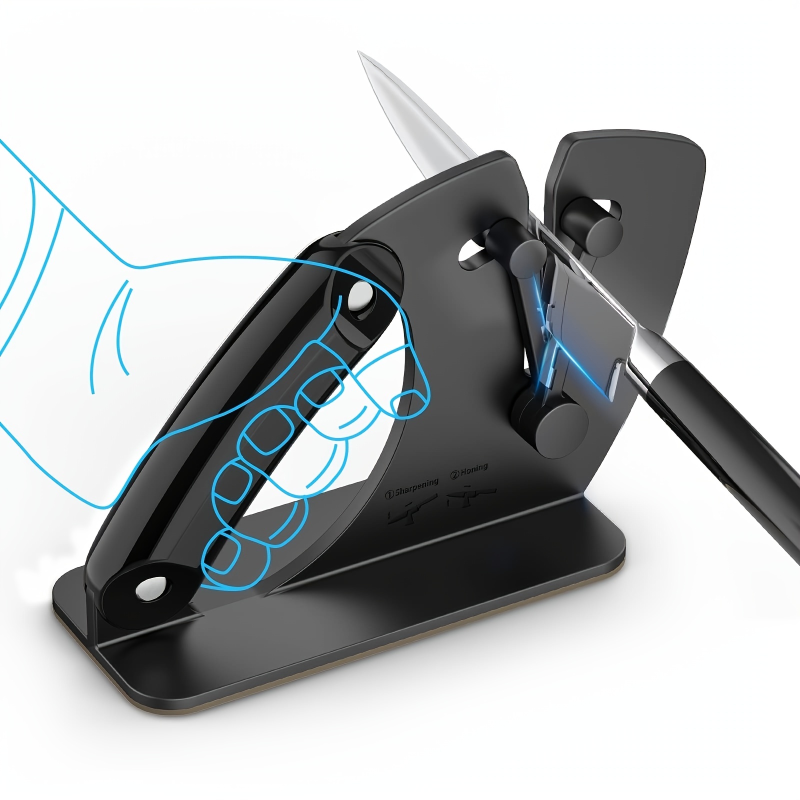 LAVEUX Professional Knife Sharpener Stainless Steel with Tungsten and  Ceramic Coarse and Fine Honing. Revive Even the Dullest Knives Quickly and  Easily. For All Straight Steel and Serrated Blades. - Ben's Discount